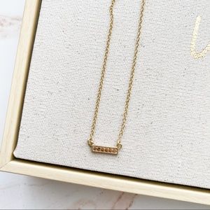 Anna Beck 18k Gold Plated Reversible Mini Bar Necklace